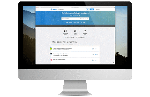 A screenshot of our TeamViewer community that support collaboration on ideas and drives growth.