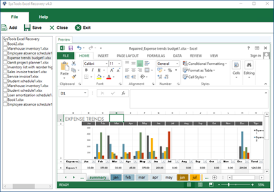  save & recover corrupt excel file